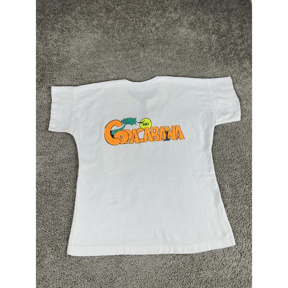 Vintage Copacabana Rio Shirt Mens XL White Brazil Souvenir Lace Up Beach 90s - Picture 6 of 16
